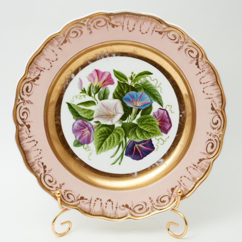 Тарелка цветочная роспись KPM