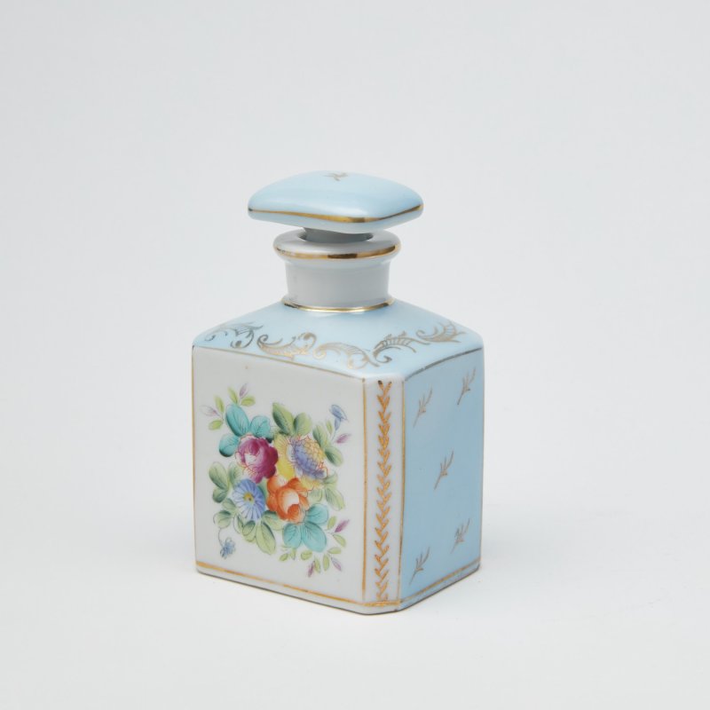 Флакон фарфоровый для парфюма с цветочной росписью