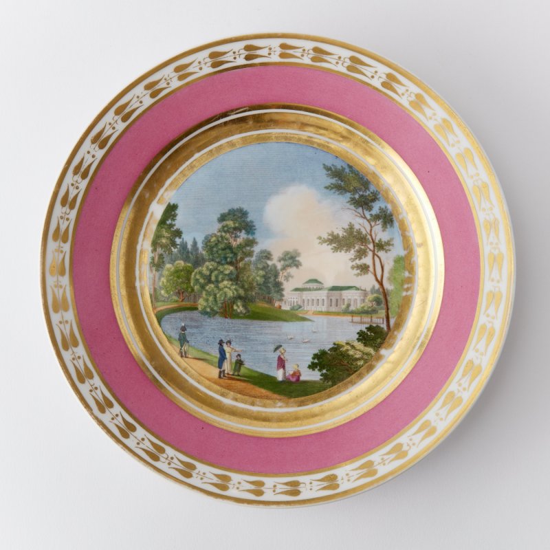 Старинная тарелка Вид Тавричесокго дворца