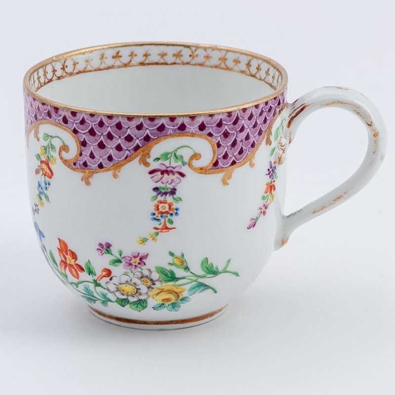 Чашка с блюдцем конец XIX века