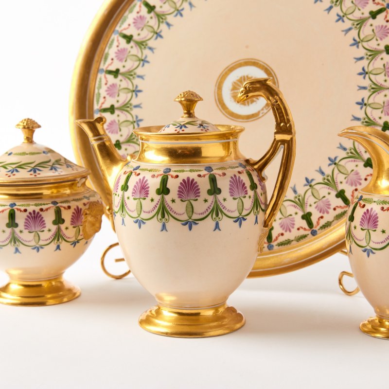 Редкий коллекционный набор из 4-х предметов из чайно-кофейного сервиза дежене