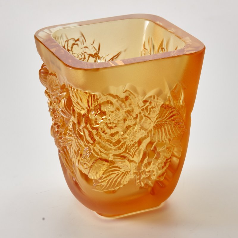 Хрустальная ваза amber  Pivones