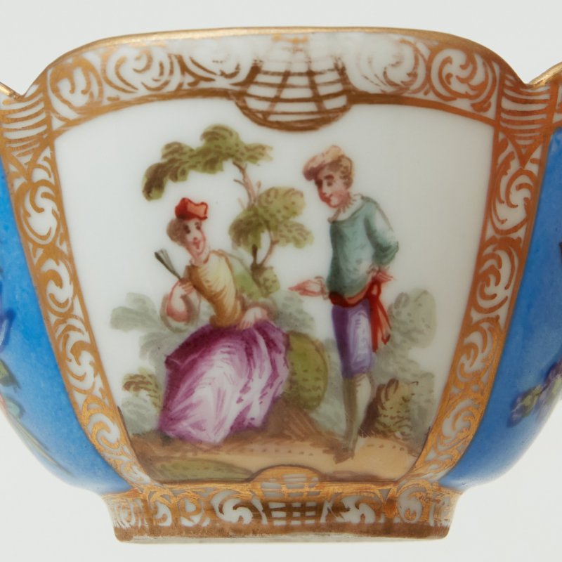 Чашка с блюдцем роспись позолота Dresden