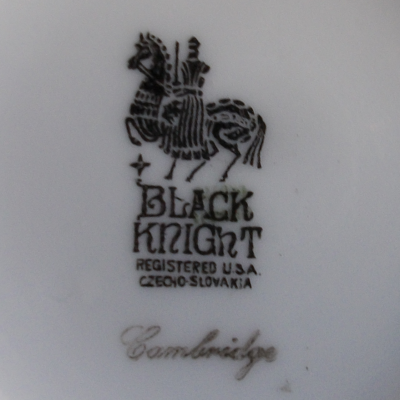 Black Knight клеймо фарфор