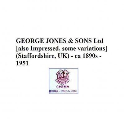 George Jones and sons клеймо фарфор