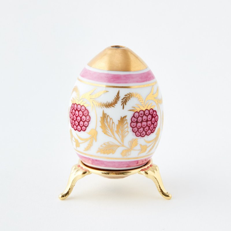 Старинное фарфоровое яйцо с ручной росписью 