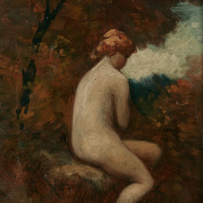Картина Купальщица в лесу Шарль Руссо