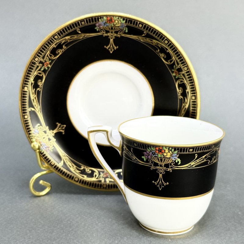 Чашка с блюдцем для кофе в стиле Артдеко Роял Вустер - Marshall Field &Co Англия-США 1920 гг.