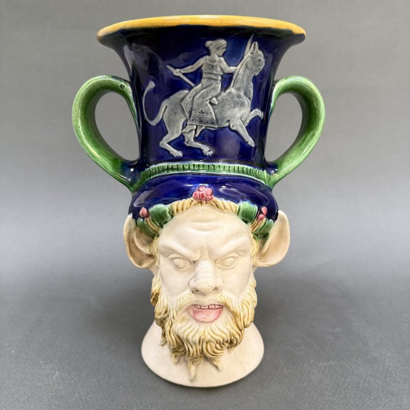 Старинная ваза Двуликий Янус Фабрика Минтон Англия начало 20 века