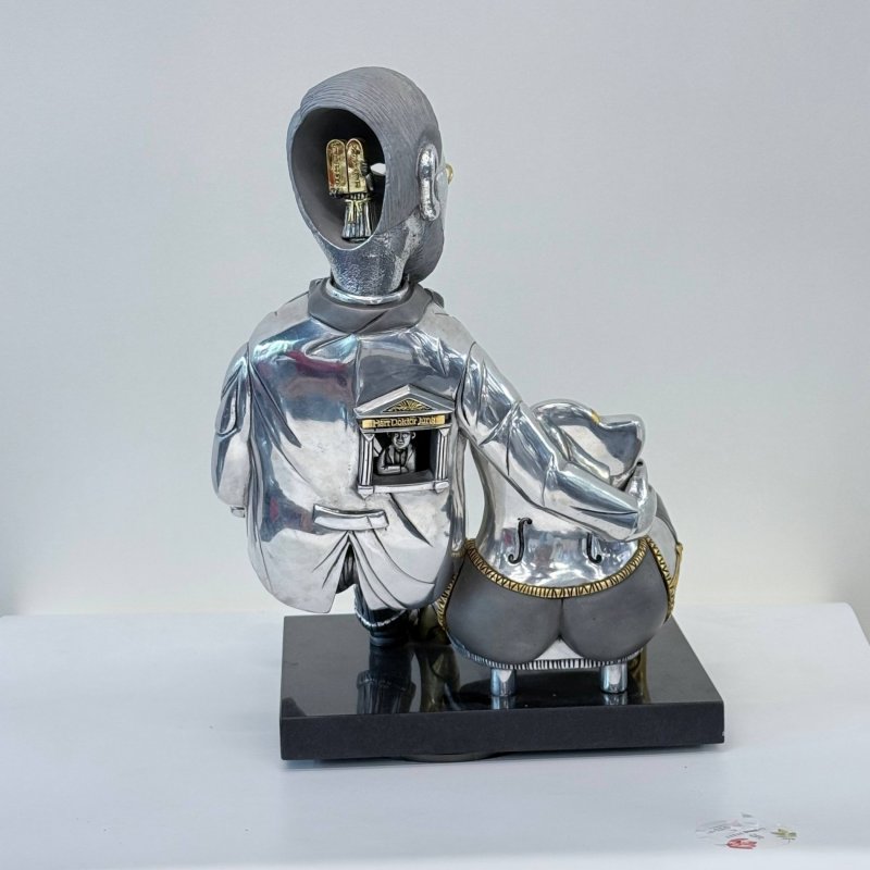 Металлическая скульптура «Зигмунд Фрейд» - Франк Майслер. (к)