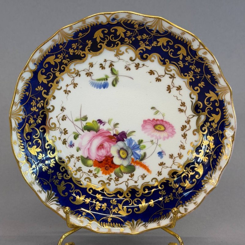 Фарфоровая Чашка с блюдцем Coalport 1840е г