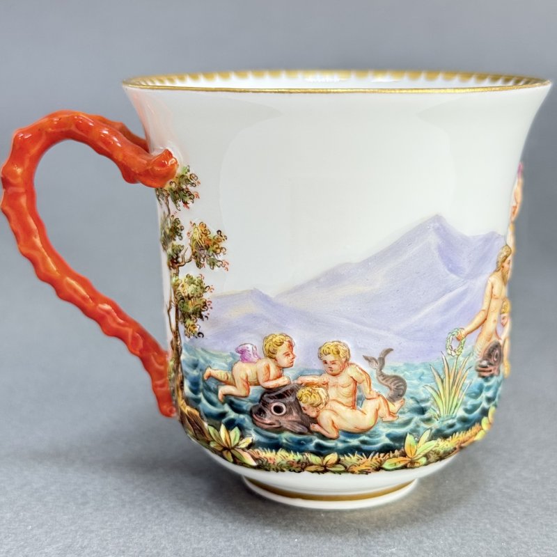 Сервиз тет-а-тет Майсен в стиле Capodimonte Германия 1865 (к)