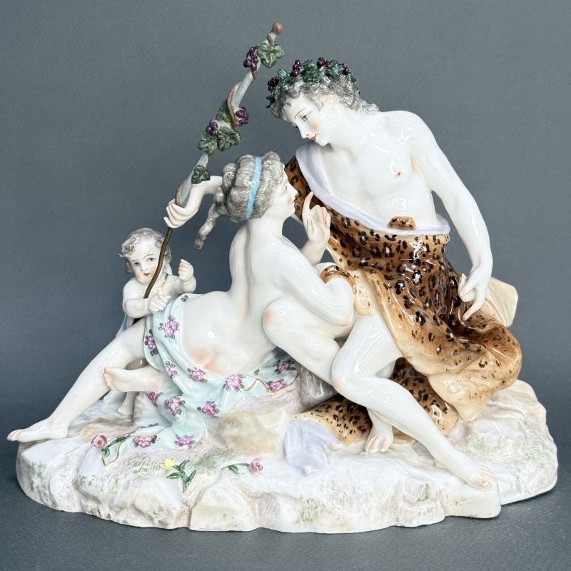 Скульптурная группа Дионис и Ариадна Франция Эдме Самсон 1900 гг