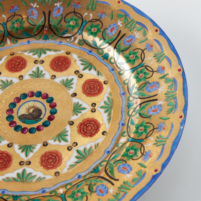 Шедевр! Десертная тарелка из сервиза, подаренного Николаем I шейху Ирана.