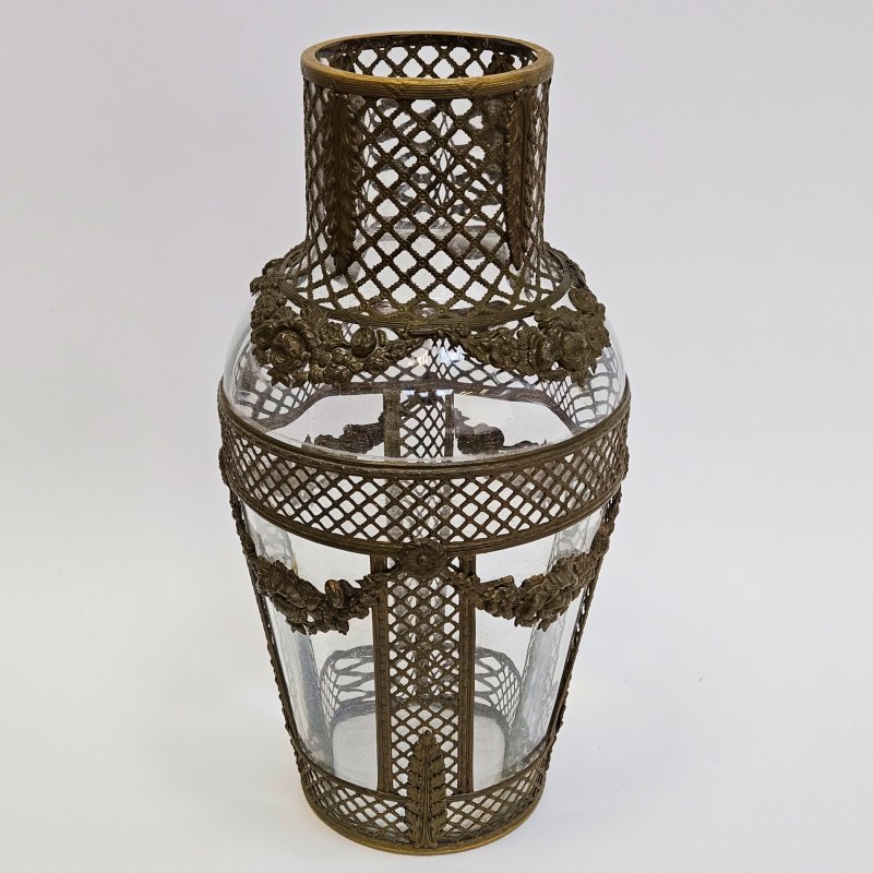 Большая ваза основание для лампы в стиле Баккара 1900гг Франция
