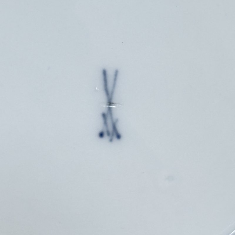 Редкая старинная обеденная тарелка из сервиза Шверин, Германия, Meissen, 1815-1820 гг.