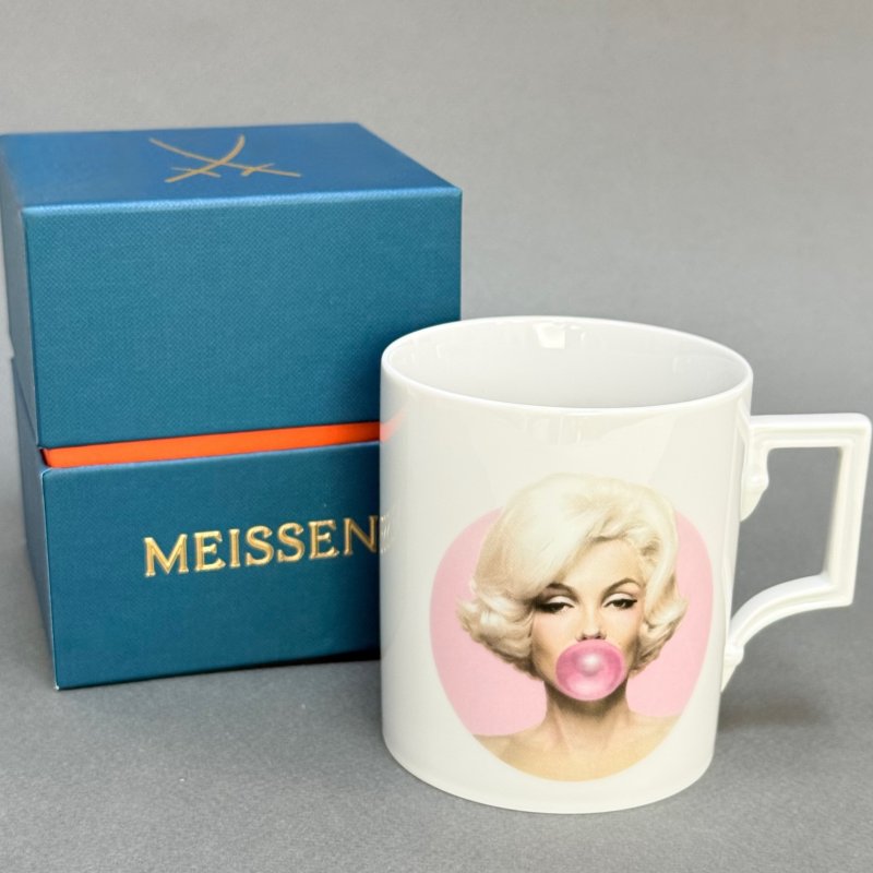 Кружка Meissen × Michael  Meibus  серии «Legends Blowing Bubbles Collection» с изображением Marilyn Monroe Германия 2024 г (j)