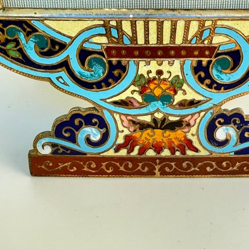 Рамка для фото в форме лиры  с эмалями Франция