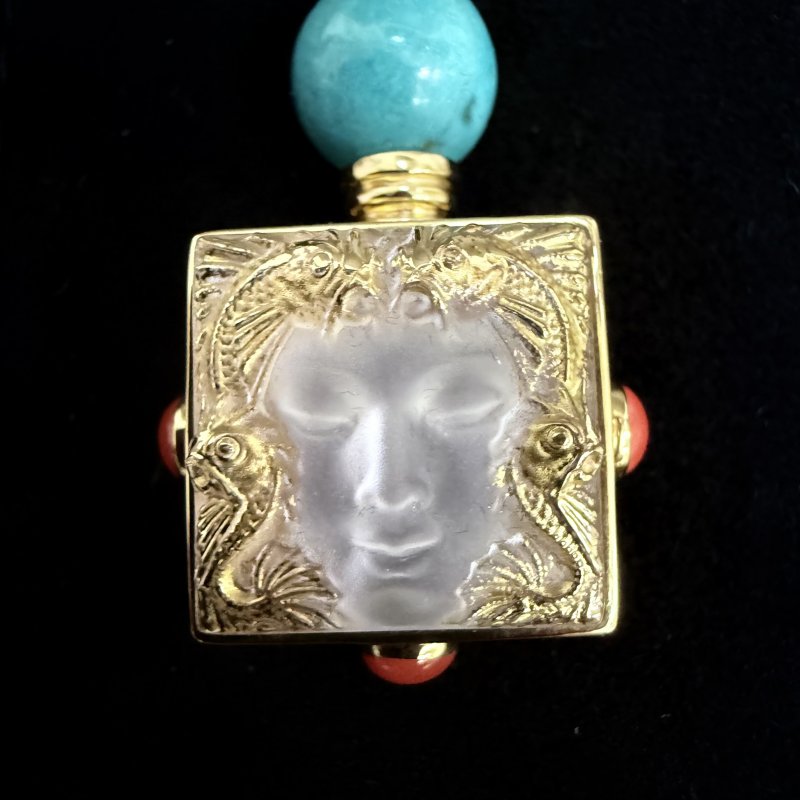 Серьги клипсы Lalique Arethuse техника золочения Gold Vermeil ручная работа Франция 2020-2025 г (н)