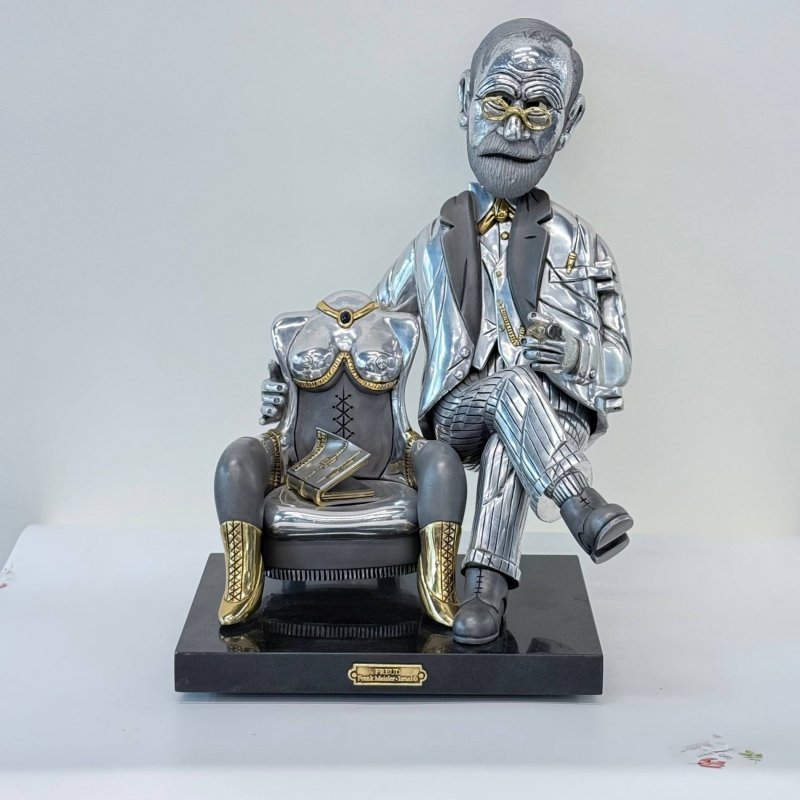 Металлическая скульптура «Зигмунд Фрейд» - Франк Майслер. (к)