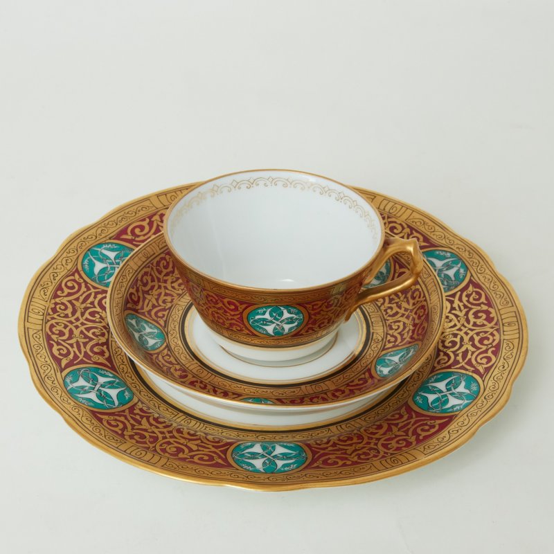 Кофейное трио М.С. Кузнецова в византийском стиле 