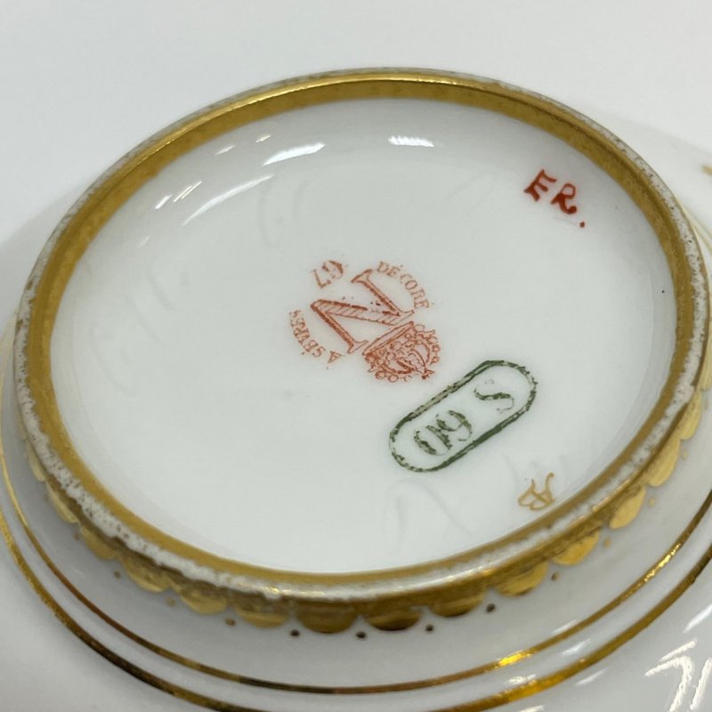 Чашка с блюдцем Sevres 1860г