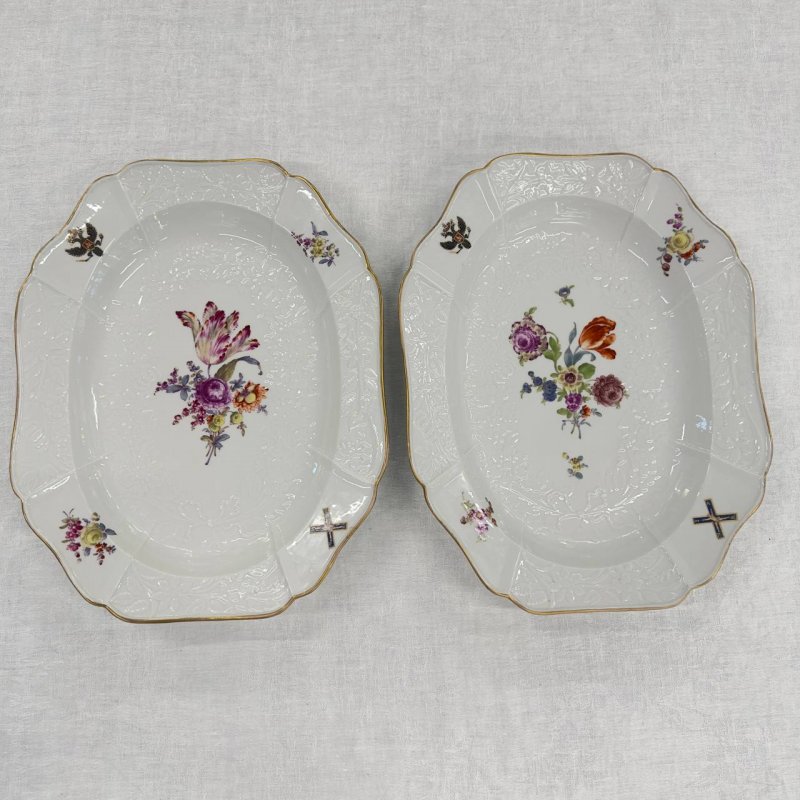 Большие парные блюда  из Андреевского сервиза КПМ 