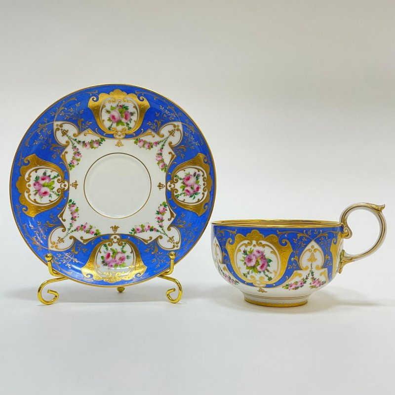 Чашка с блюдцем Sevres 1860г