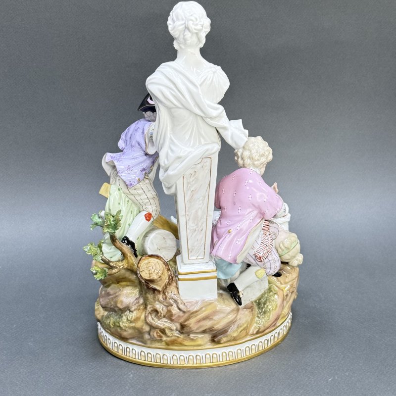 Скульптурная группа Качели Мишеля Виктора Асье Meissen Германия 1860-1870 гг