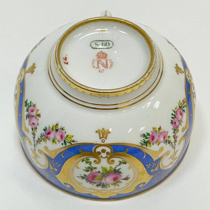 Чашка с блюдцем Sevres 1860г