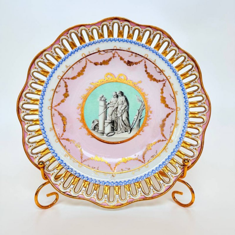 Старинная тарелка Meissen Период Марколини