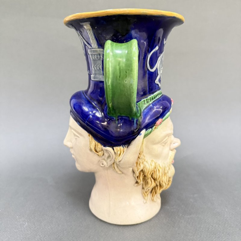 Старинная ваза Двуликий Янус Фабрика Минтон Англия начало 20 века