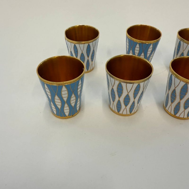 Набор из 6ти стопок в технике клуазоне