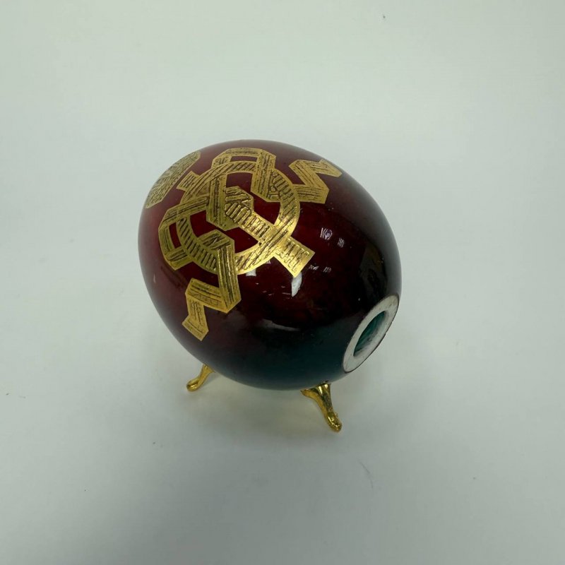 Фарфоровое пасхальное яйцо с монограммой Марии Фёдоровны (Кспб)