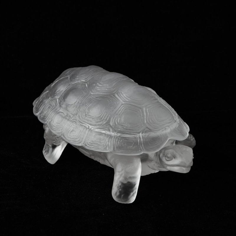 Шкатулка Черепаха белое стекло