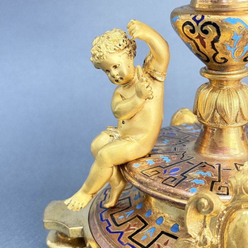 Ваза бронза Baccarat Франция 19 в