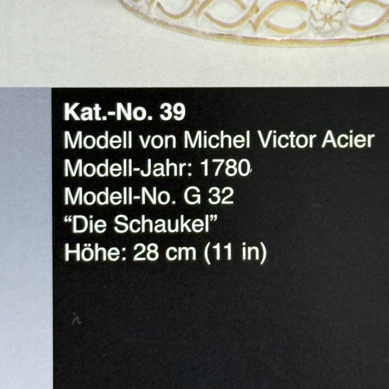 Скульптурная группа Качели Мишеля Виктора Асье Meissen Германия 1860-1870 гг