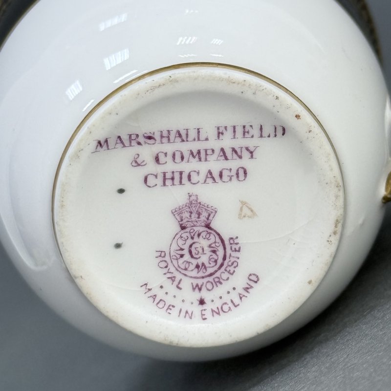 Чашка с блюдцем для кофе в стиле Артдеко Роял Вустер - Marshall Field &Co Англия-США 1920 гг.