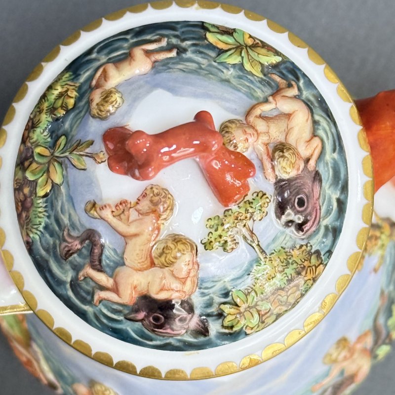 Сервиз тет-а-тет Майсен в стиле Capodimonte Германия 1865 (к)