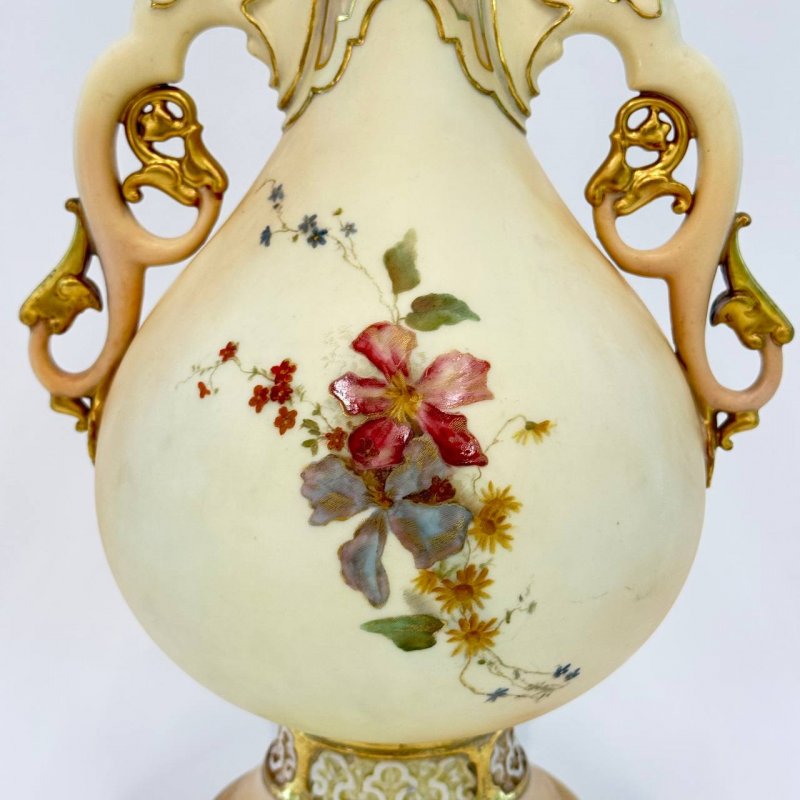 Старинная ваза с крышкой Royal Worcester 1890е гг