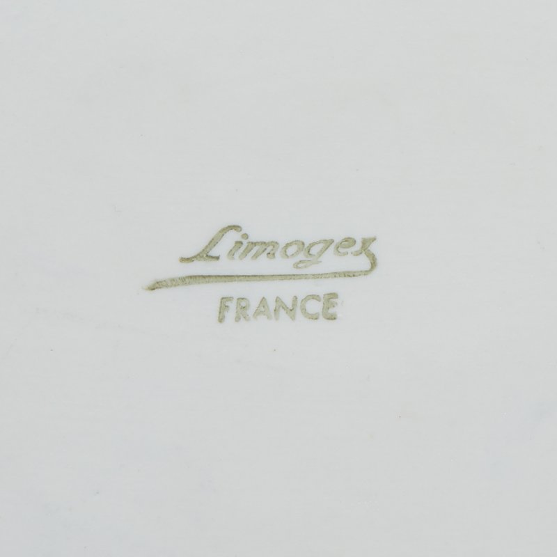 Квадратный поднос с бронзовыми ручками Limoges 