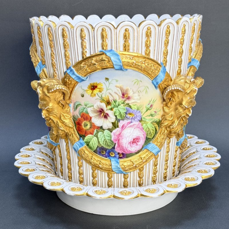 Кашпо с поддоном ИФЗ период АII ( 1855-1881 ) Императорская Россия 1850-1860 гг (к)