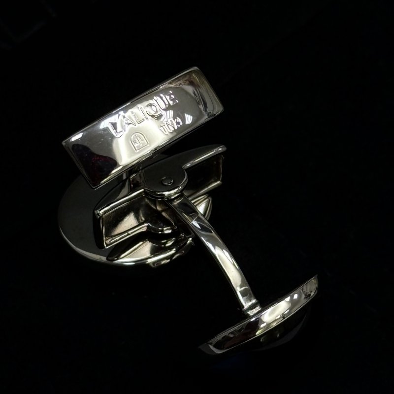 Запонки с палладиевой отделкой и голубым хрустальным кабошоном 2024-2025 г