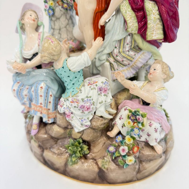 Скульптурная группа Уроки любви Meissen 1850 гг