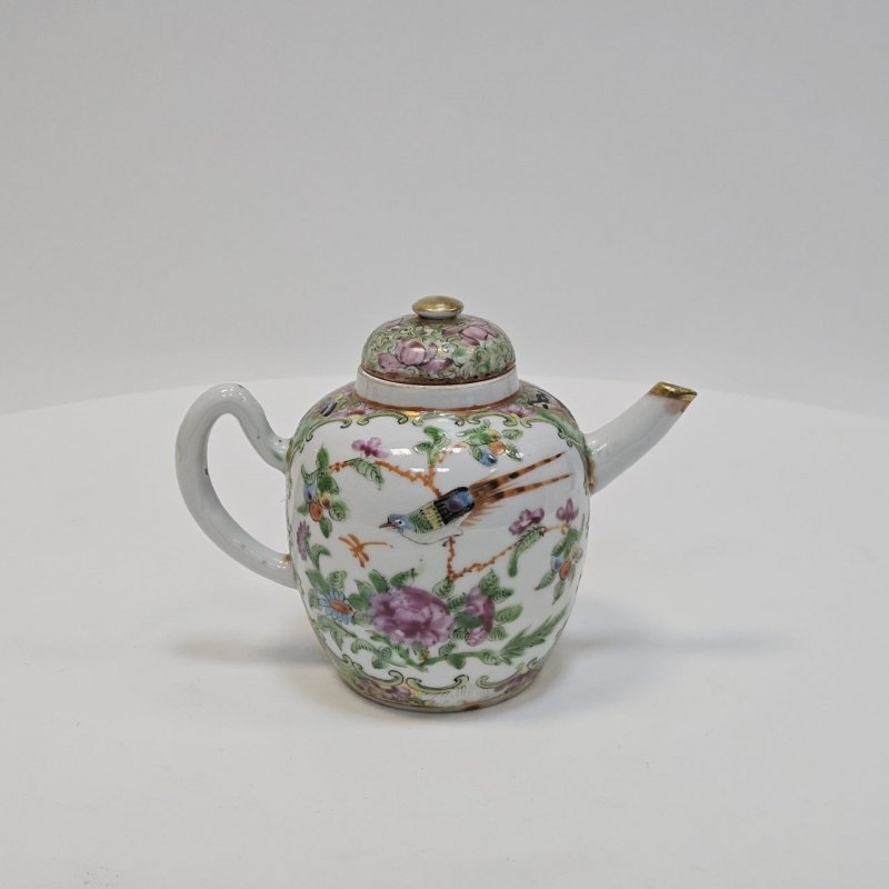 Чайник Китай 1800е полихромная роспись