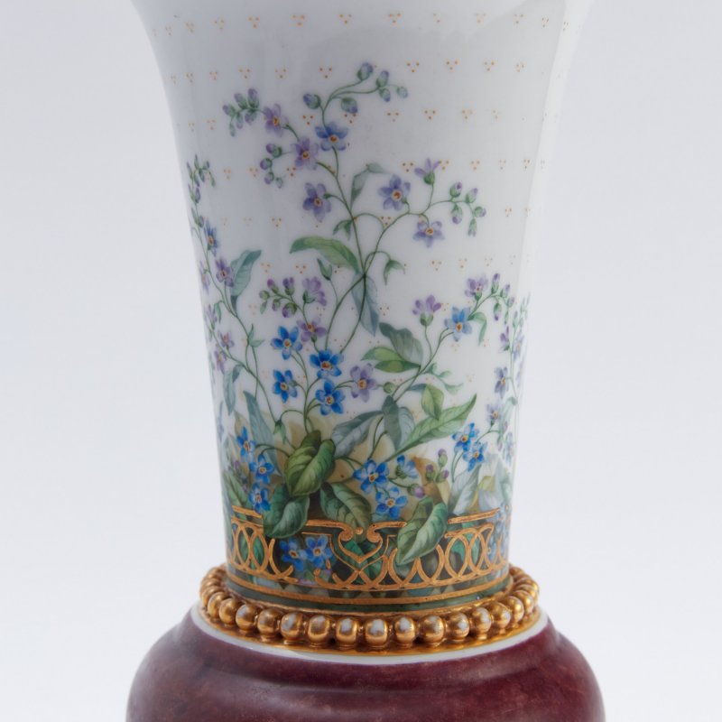 ИФЗ Старинная ваза с незабудками ручной росписи