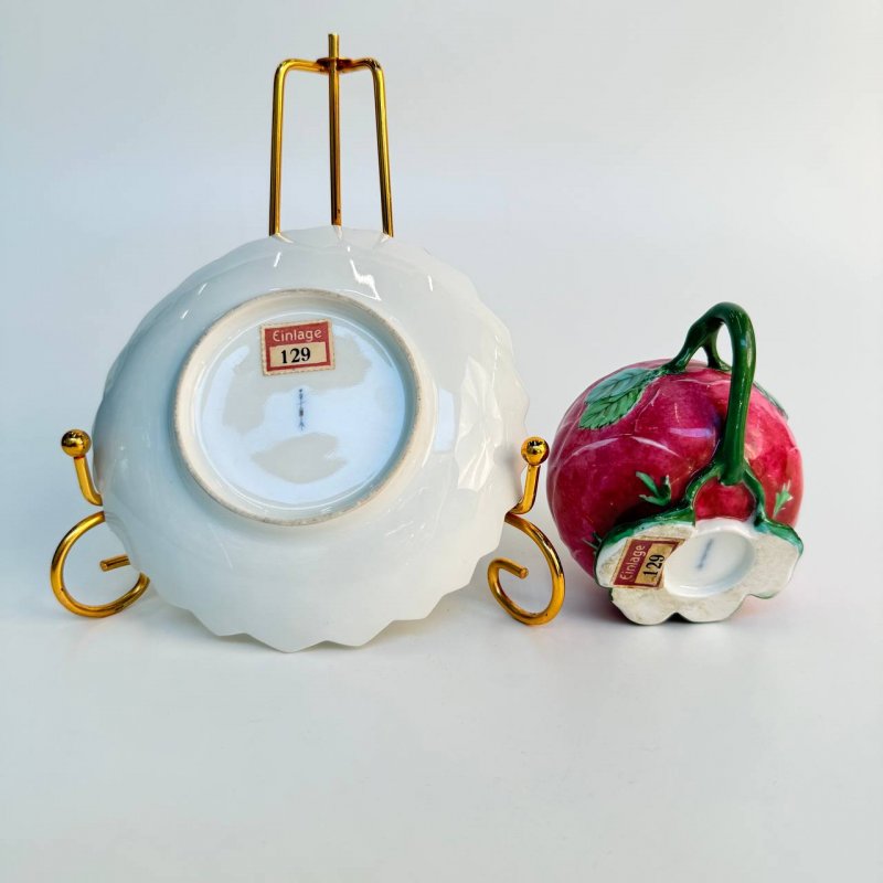 Очень редкая старинная коллекционная  чашка с блюдцем KPM 1800-10 гг