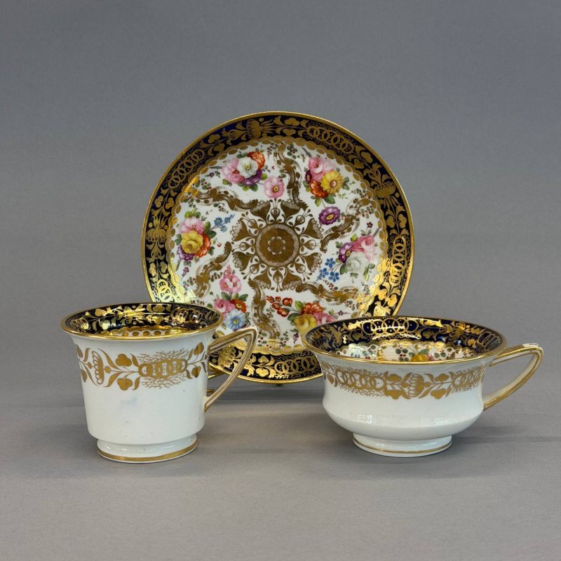Коллекционное трио Coalport 1820е г