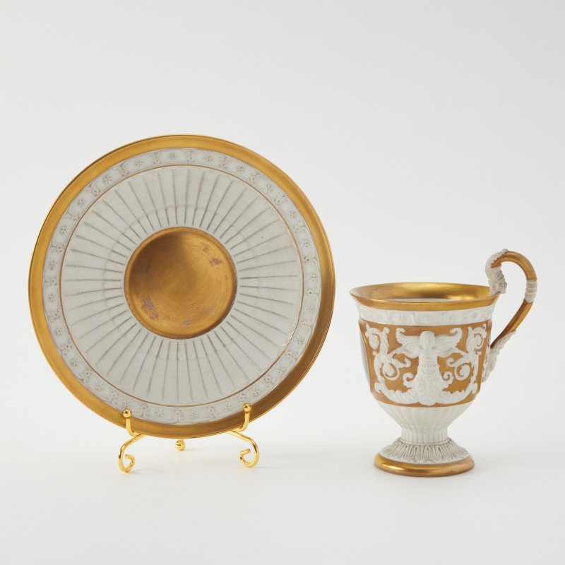 Чашка с блюдцем Портрет Наполеона Бонапарта