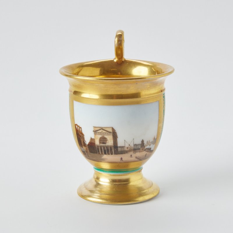 Vieux Paris. Старинная чашка с ручной росписью